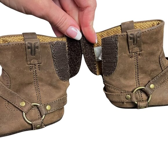 Frye Boots Baby Size 2 ( 3 - 6 Months ) Brown Leather Harness Crib Booties - Picture 13 of 16
